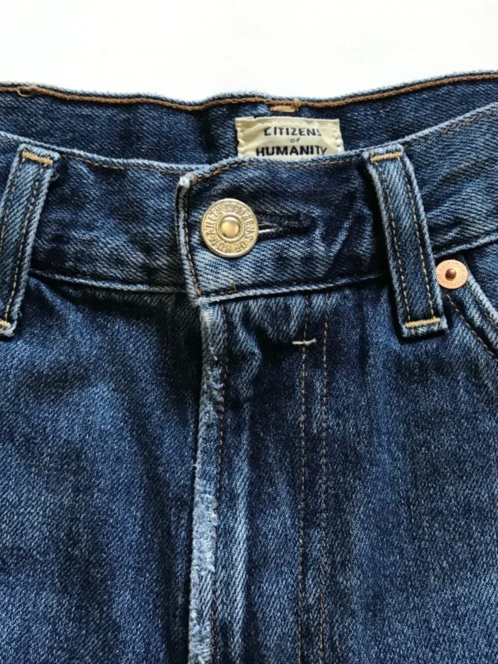 Citizens of Humanity Kristen Cut Off Denim Jean Shorts Womens 25 Blue Vintage